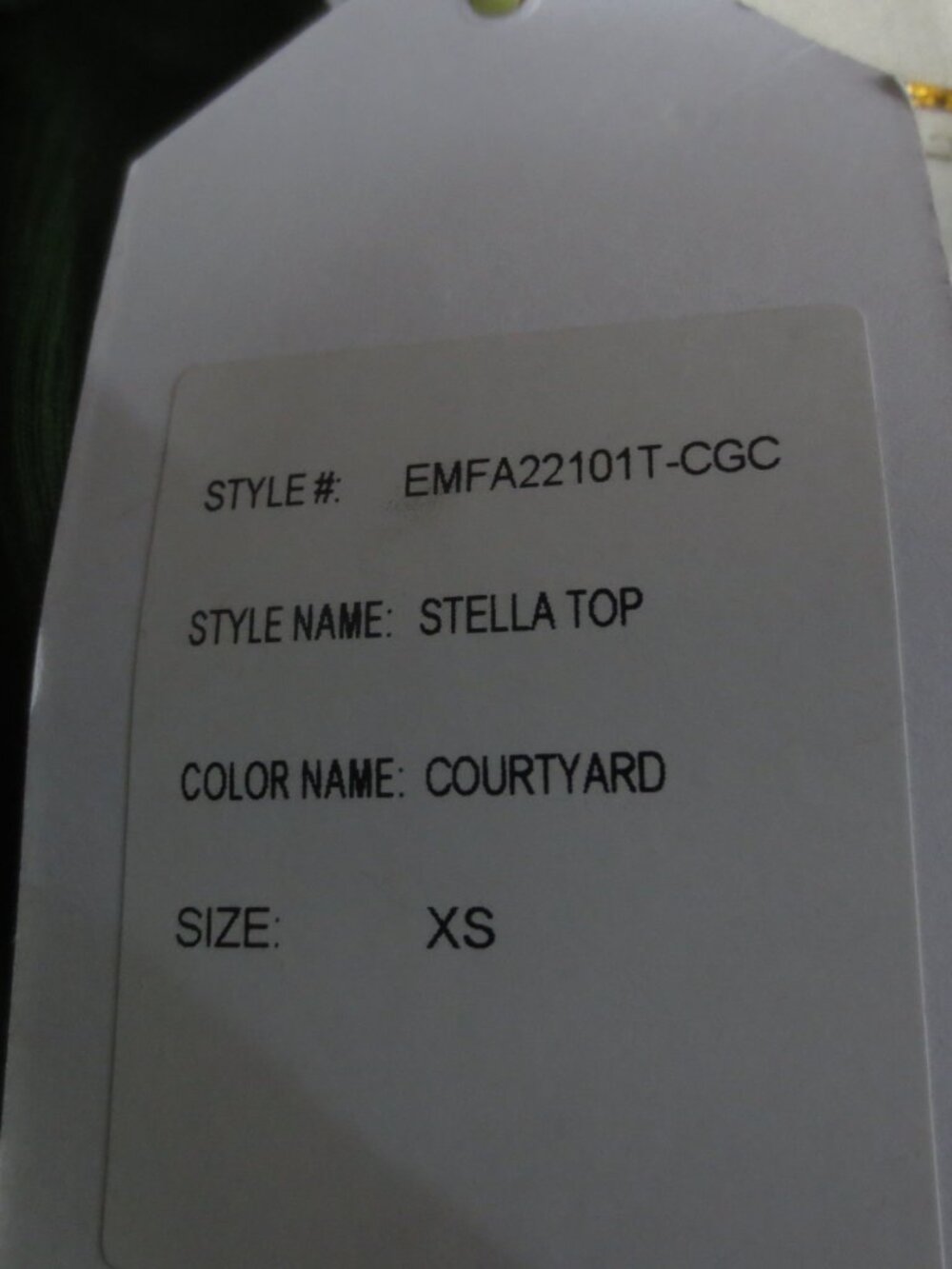 EMILY MCCARTHY WOMENS STELLA TOP - COURTYARD GREEN - X-SMALL - Picture 10 of 11